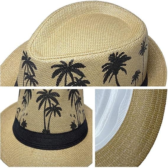 Stråhatter for menn kvinner unisex Panama sommer sol jazz kostymefest lue