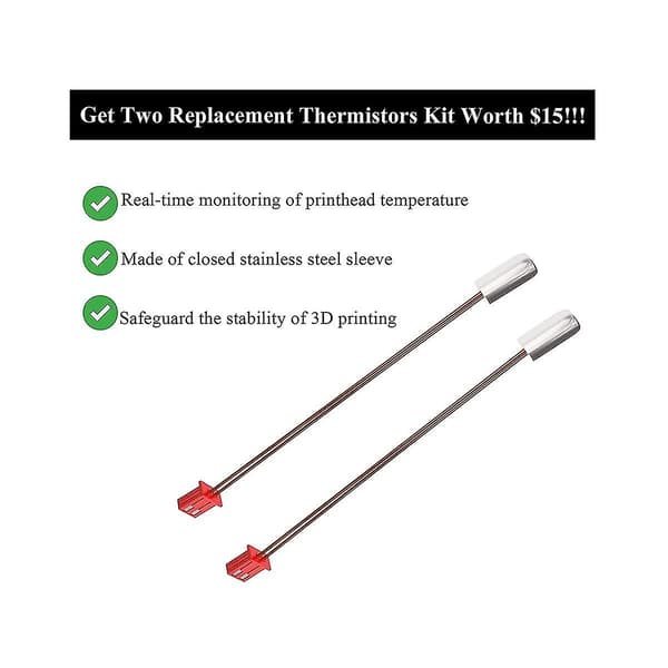 Extruder Heating Block Kit Plus Extra High Temperature Thermistors Pro 300 For Ender3s1, Bimetal He