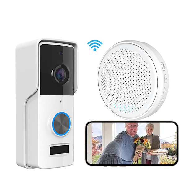 Trådlös Videodörrklocka med Intercom, Ljudförändringsövervakning, Smart Graffiti Wifi, Låg Strömförbrukning V