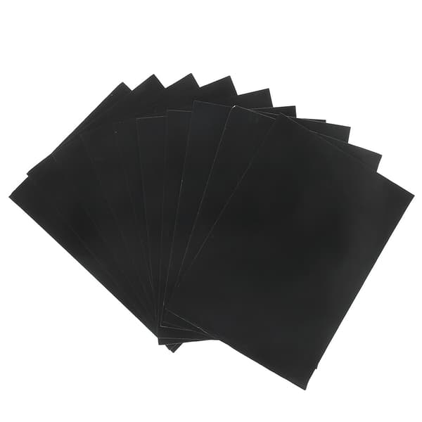10 stk. sorte selvklæbende flanelfingerringdisplayholdere Smykkeopbevaringsdisk