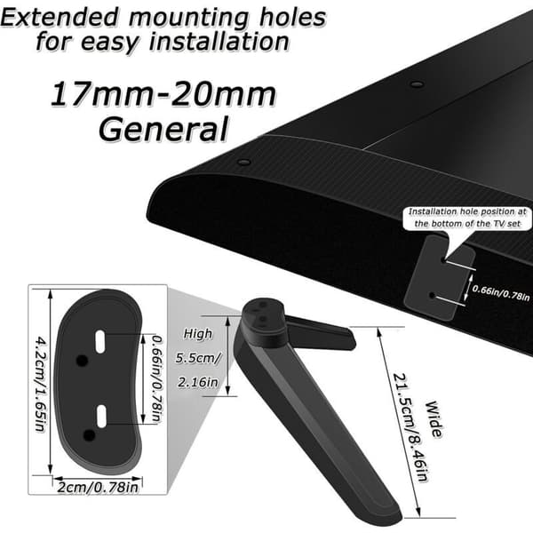 Universal TV Stand with Screws Compatible with Most 32 40 49 Inch Flat Screen TVs Support Legs Base Table Stand