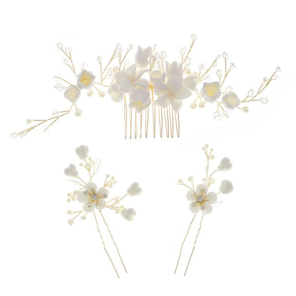 Elegant Hårtilbehør til Bryllupper, Fine Hårnåle med Romantisk Design, Egnet til Brud, Brudepige, Blomsterpige, Bryllupper, Forlovelser