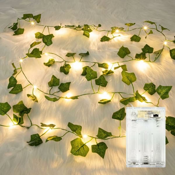Fairy Lights, 2M Leaf Garland, 20 LED Ivy String Lights, Ivy String Lights for Indoor, Wedding, Office, Party Decoration