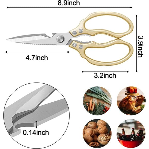 Kitchen Shears, Heavy Duty Kitchen Scissors, Multifunctional Stainless Steel Scissors