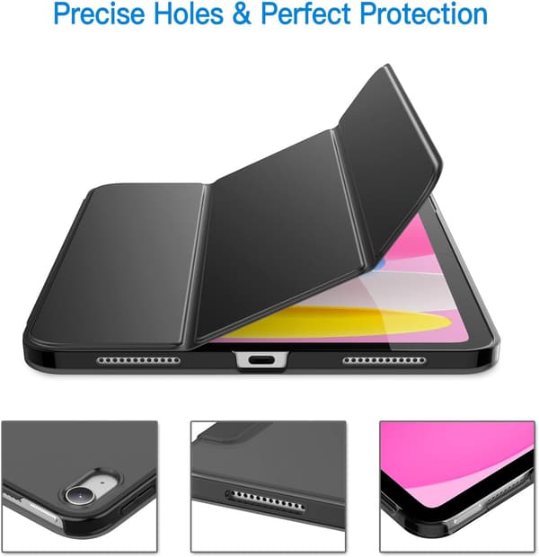 iPad 11th/10th Generation Case 2025/2022 - Slim Stand Hard Shell (Black)-FX-