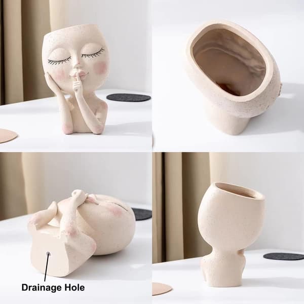 Face Pots - Head Planter, Succulent Pots, Face Flower
