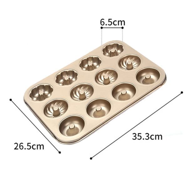 Donutformad kakform Non-Stick Ring Donut Bakeware för Style 3 KLB