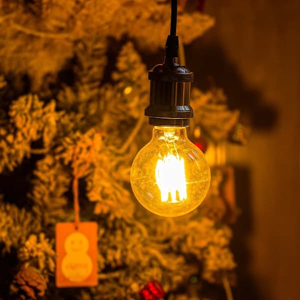 4-pakning Vintage Edison Glødelamper - Dimbar G80 E27 40W Varmt Lys[JUN] svart
