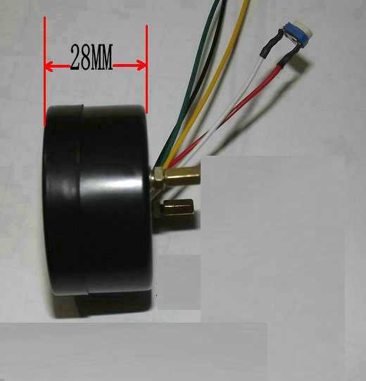 Varmvatten Bil Bränslemätare 5 LED 12mm 12V Bränslenivåindikator Bränslemätare Fordons Bränslesensor Aluminiumlegering Grön