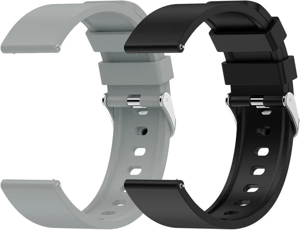 20 mm smartklokke armbånd - 2 stk silikon hurtigspenne armbånd, erstatning