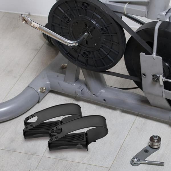 Erstatningscykelpedal 1 par sort plastikjern til motionscykel -