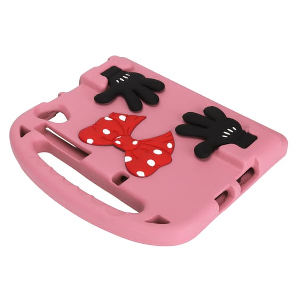 Kids Tablet Case for TAB M10 for Galaxy TAB S6 for MatePad Precise Cut Adjustable Angle Non-Toxic Cartoon Tablet Case Pink