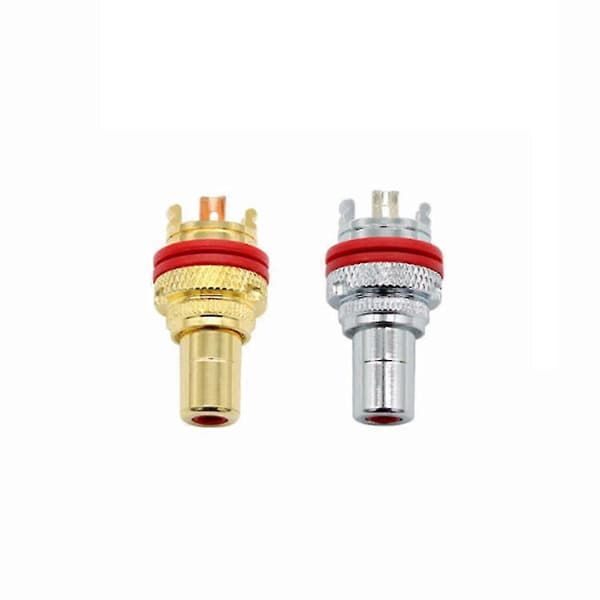 8 stk RCA-jack Hifi-terminaler Pom-isolasjon RCA-uttakadapter Av terminal Phono-kontakt, Gull, G