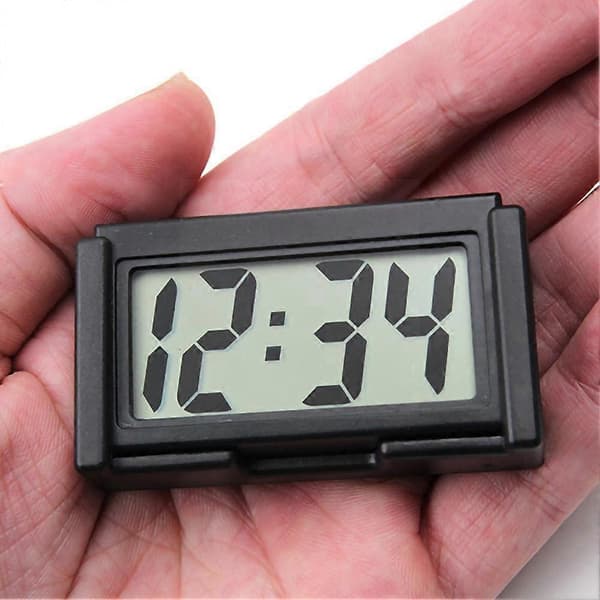 Mini Car Clock Car Truck Dashboard Practical Self-Adhesive New Clock Electronic Digital Holder Vehicle Clock [DB] Red Red