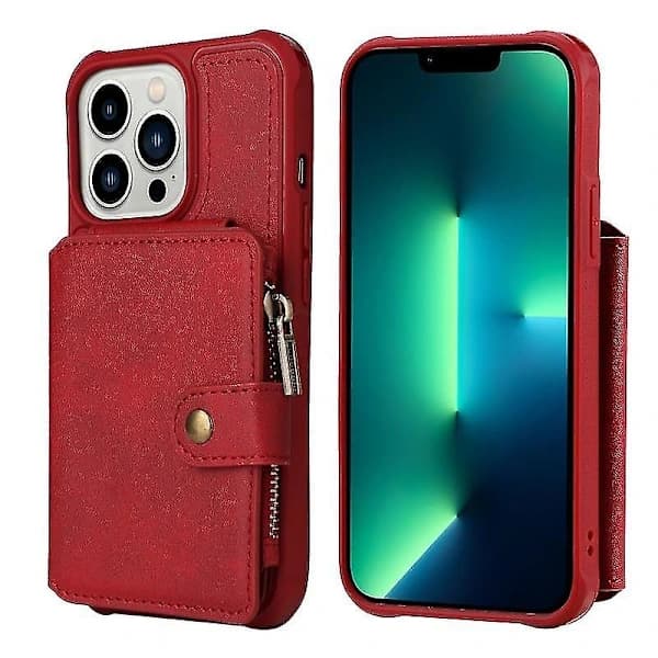 Stöttåligt skyddsfodral med dragkedja för iPhone 13 Pro