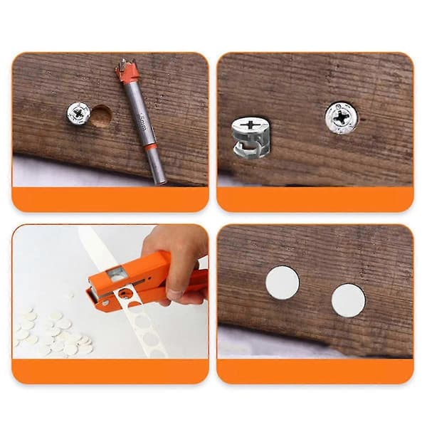 Edge Banding Punch Pliers Punching Tool 15mm Countersink Drill Screw Hole Cap Woodworking For