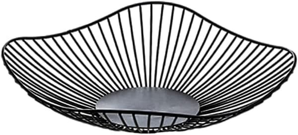 1 Piece Fruit Basket (Black) Decorative Fruit Basket Black Metal