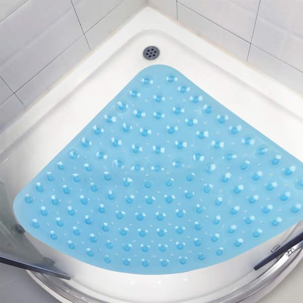 Fläktformad halkfri badrumsmatta duschmatta med dräneringshål PVC halkfri matta
