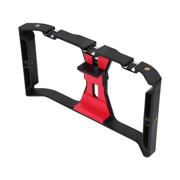 Portable Dual Handled Handheld Phone Adjustable Stabilizer Support Recording Rig