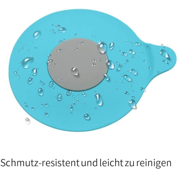 2-pakks gjenbrukbar silikon badekarpropp (blå + grønn),