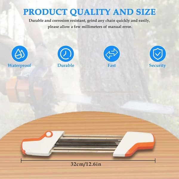 Chainsaw Sharpener, Compatible with Stihl 3/8 inch Chainsaw Chains, for Stihl 2-in-1 Easy File 4.0mm