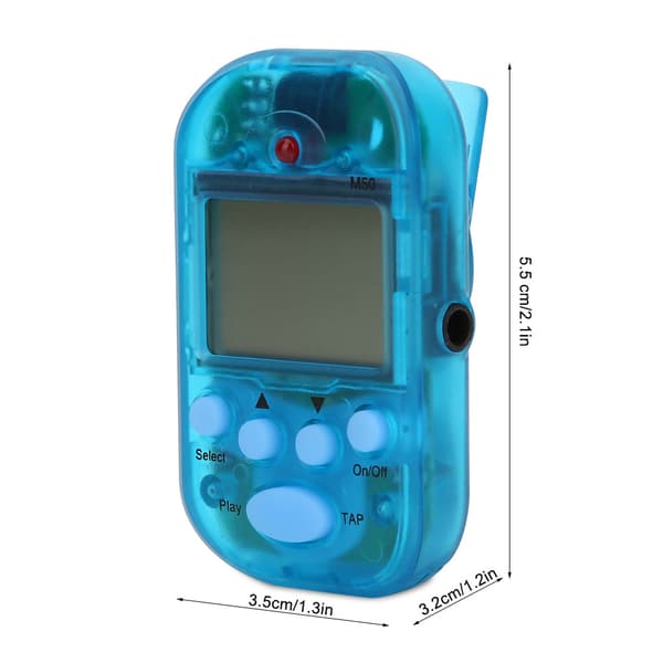 Mini Digital Beat Tap M50 Tempo Metronom Klips Musikkinstrument (Blå)