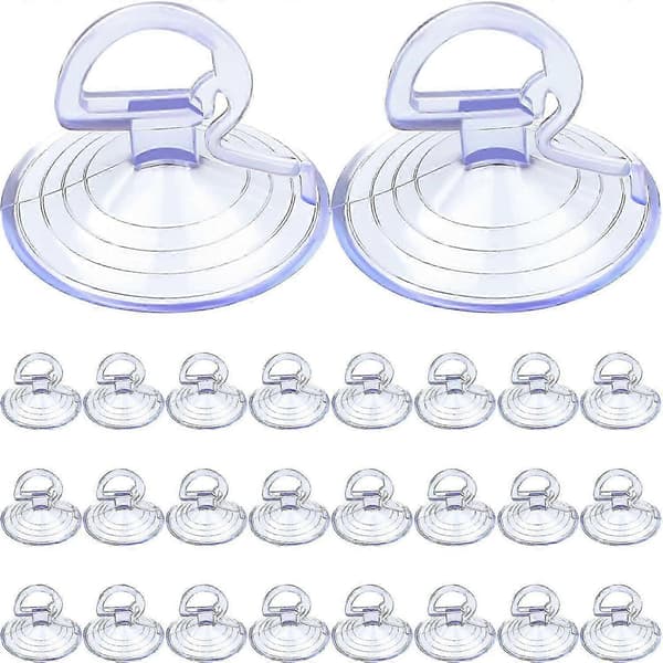 24-pack Suction Cups for Windshield Cover, Small PVC Car Accessories for Window Visor [DB] Transparent Transparent