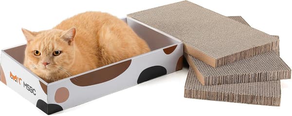 Katt klorebrett papp klorebrett bølgepapp klorebrett sofapute klorebrett leketøy for kattunge kloklipping liten A