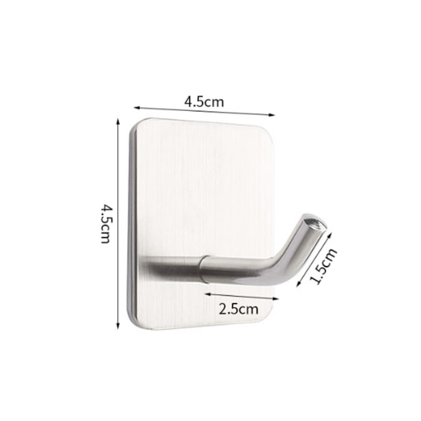 4 Pieces Self-Adhesive Wall Mounted Towel Hooks, 3M Self-Adhesive