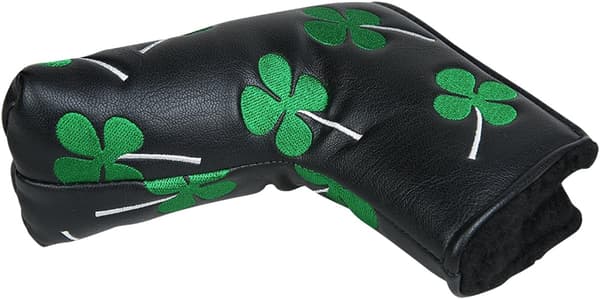 Sport Hvid Grøn Shamrock Lykkekløver Putter Headcover Fire