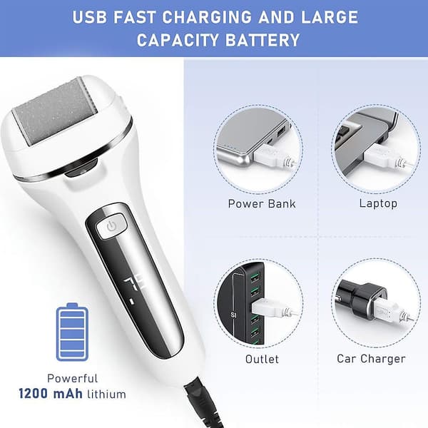 Electric Foot Scrubber Waterproof Pedicure Tool Foot File Kit R