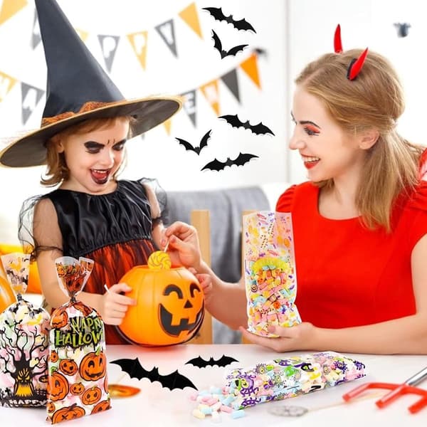 72 Pcs - Bat Decals - Decorative Bat Stickers - Halloween Decoration