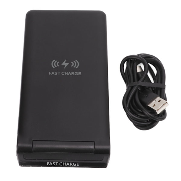Wireless Charger Wireless Charging Black Foldable Wireless Horizontal Vertical Charging Stand