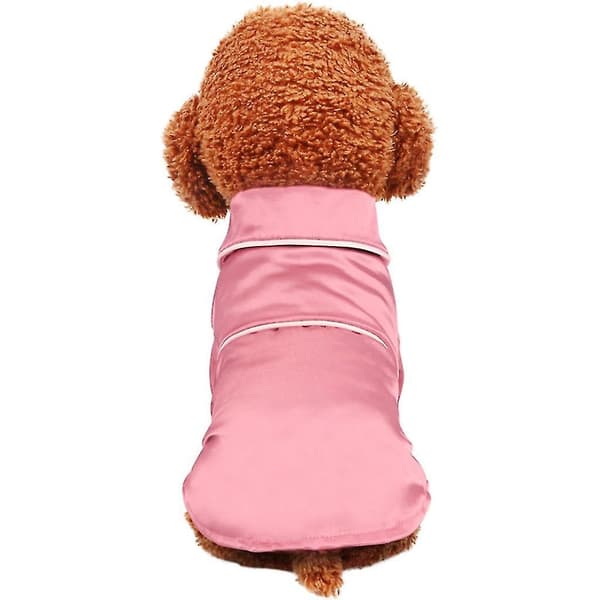 Lyxiga hundpyjamas i siden, satinpyjamas för husdjur, roliga hundkläder
