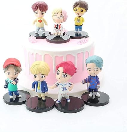 7-delt BTS Mini Idol Luksuskarakter Spillsett Kakepynt BTS Boy