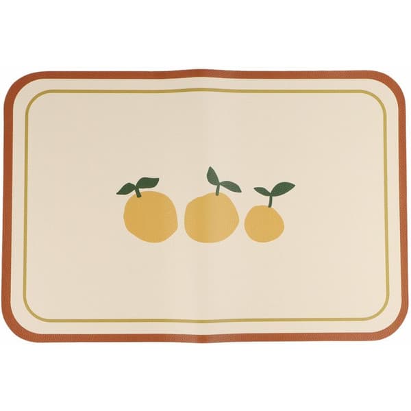 Bordstablett Romantisk Blomsterstil Bordstablett Isolasjonsbordmatte - Tre Appelsiner 45Cm