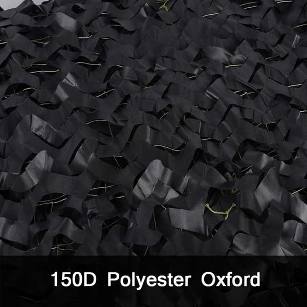Camouflage Net Shade Screen, Lightweight Polyester Net Privacy Screen For Camping RV And Garden, Black, 3x4m