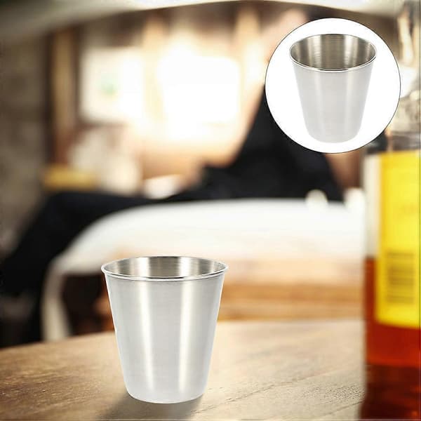 8st Rostfria Vinglas Hushåll Spritglas Dricksglas (Silver)