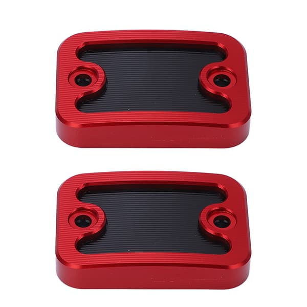 2pcs Front Brake Fluid Reservoir Cap Left Right Billet Aluminum Replacement for NMAX155 NMAX125 2015-2020 Red