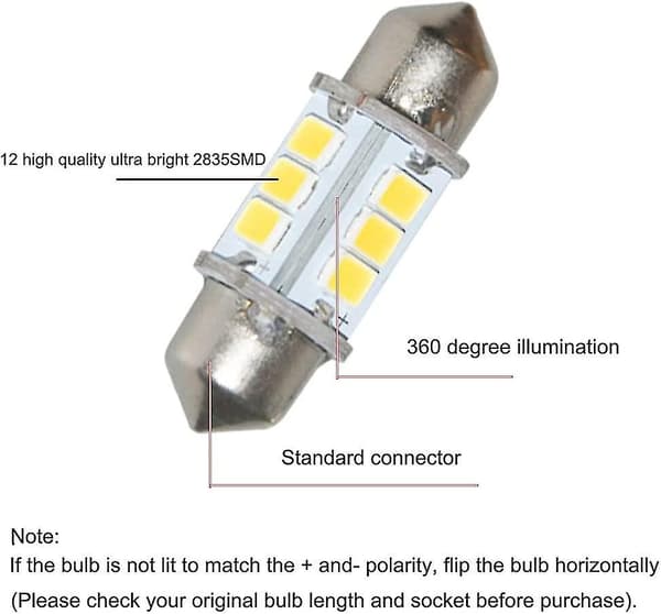 Bn-marine LED Erstatningspære Bådlys Super Lys 12 Volt 32 Mm Pærer Til DB