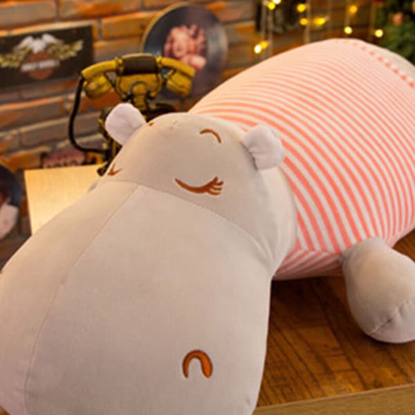 Cute Hippopotamus Plush Hippo Doll Birthday Gift Sleeping Pillow for Kids