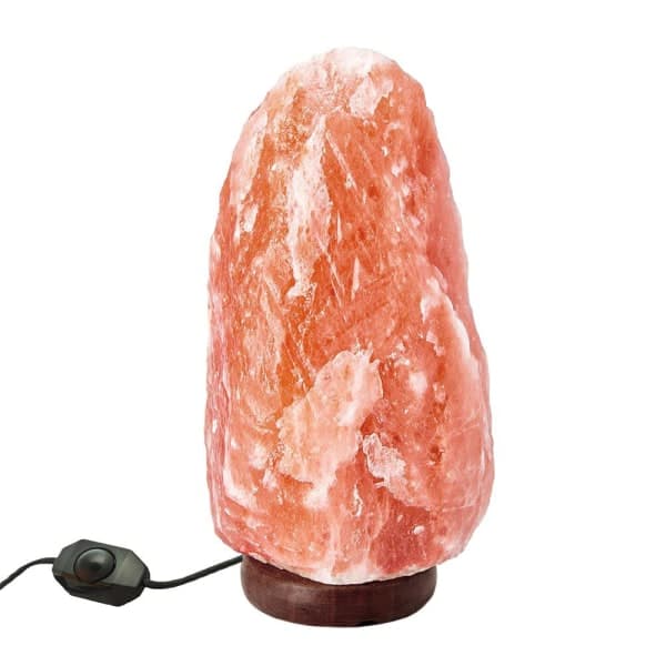 Himalaya saltlampe håndlavet lyserød