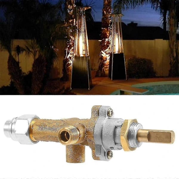Kontrollventilkitt for propanvarmer med termoelementsensor, veltesikringsbryter for terrassevarmer i messing, 11,5 cm