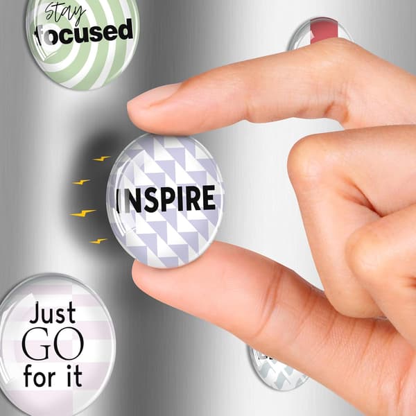 Inspirational Glass Refrigerator Magnets - Fun Fridge Magnets - Decorative