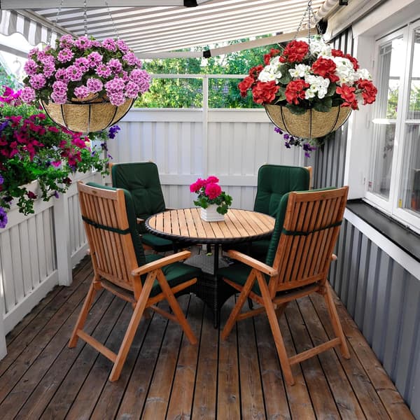 3-pack 12-tums runda hängande korgar kokosfiberfoder, naturliga kokosnötsersättningsfoder för trädgårdsblommor och växtkrukor