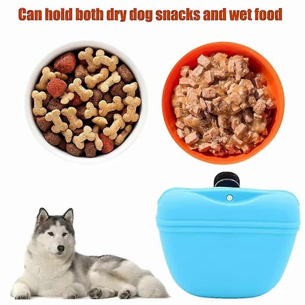 Hundetaske til taljen, bærbar godbidstaske med magnetisk klips, ideel til opbevaring af hvalpefoder og kæledyrstilbehør