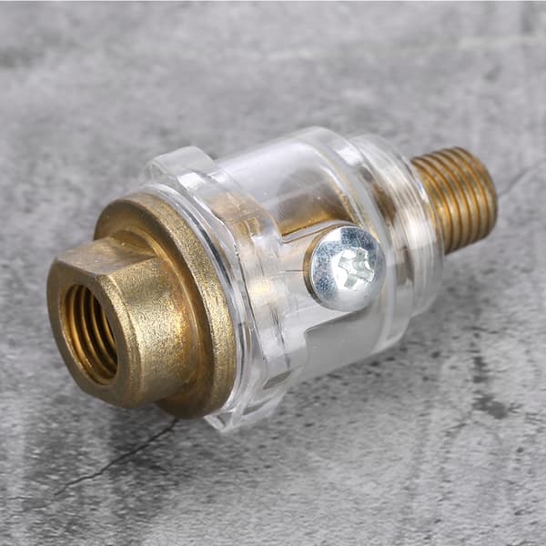 1/4\" BSP Mini In-Line Air Tool Oiler Oil Lubricator Air Compressor Pipe Automatic Lubrication