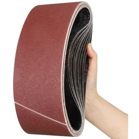 Slibebånd 100 x 610 mm, 12 stk., 80 korn slibebåndssæt