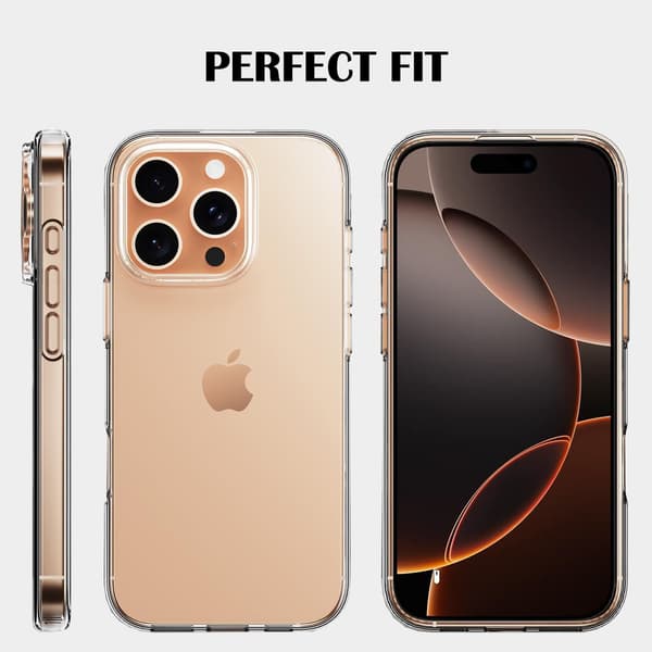 Transparent silikoneetui til iPhone 16 Pro - Tyndt, Klart