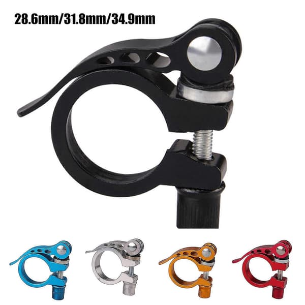 Farfi Bicycle Quick Release Seatpost Seat Tube Clamp Silver 28.6mm Silver 28.6mm